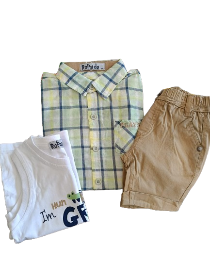 Camicia + canottiera + pantaloncini