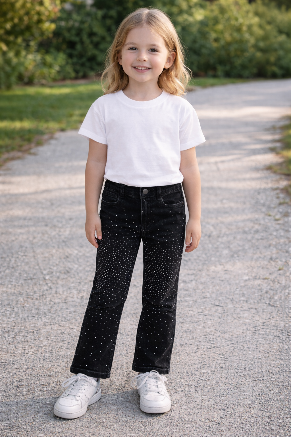 Pantaloni con strass 10 anni