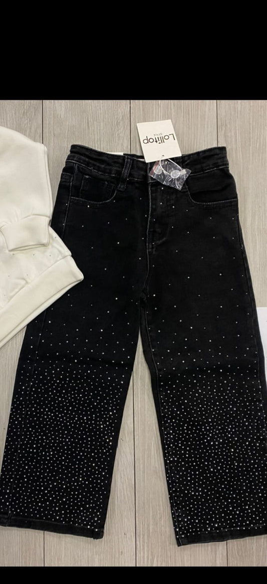 Pantaloni con strass 4 anni